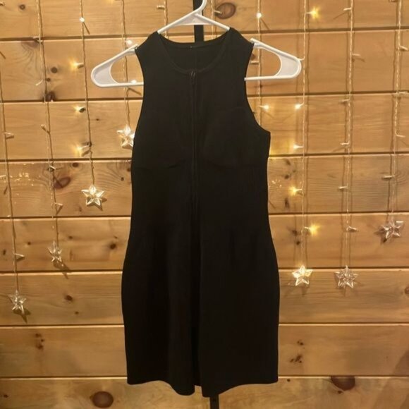 Lululemon Tight-Fit Knit Bodysuit One Piece Romper Contouring Black Size S - Picture 4 of 10